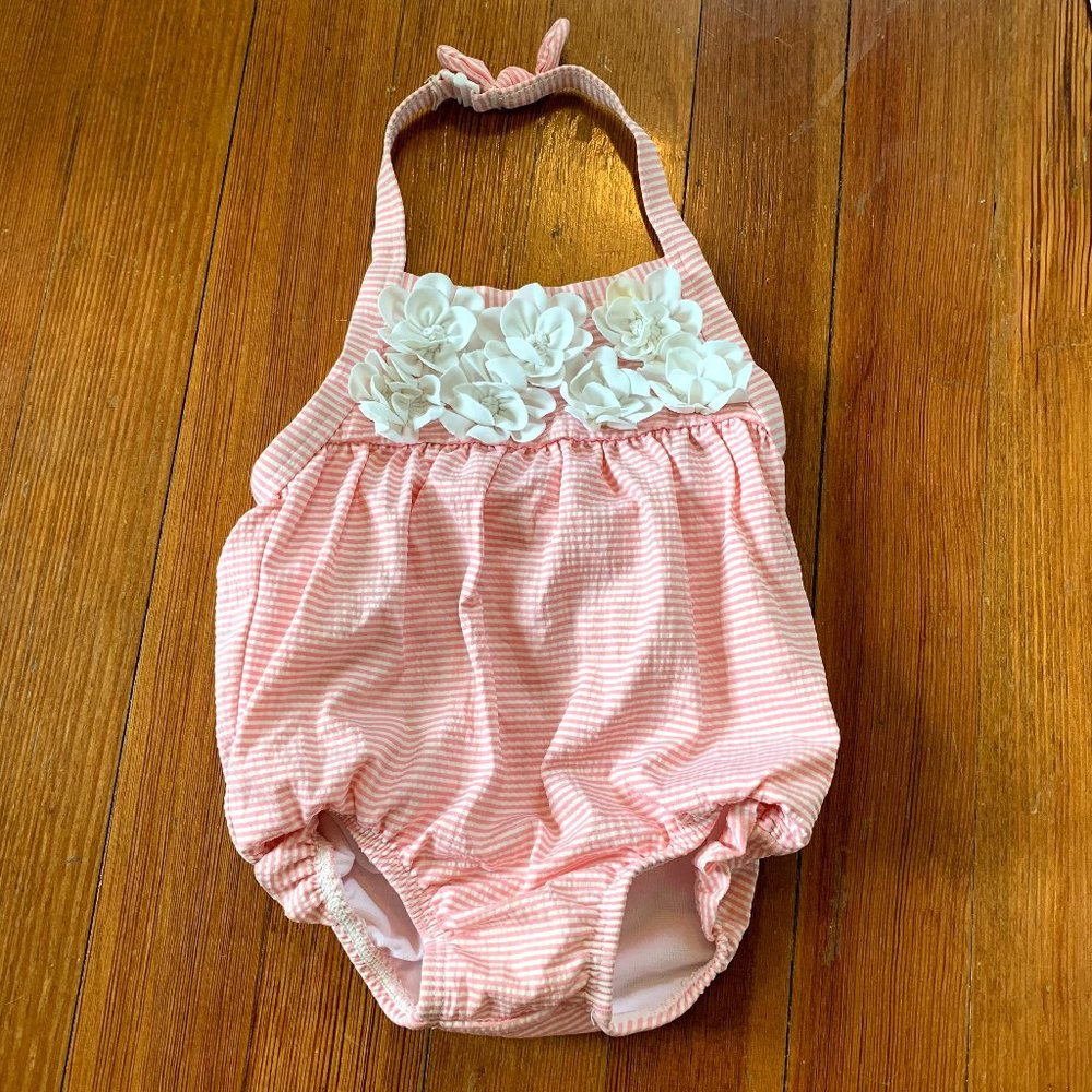 Janie and Jack girls seersucker one piece.